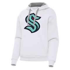 Seattle Kraken Antigua Women's Victory Pullover Hoodie - White Hoodies