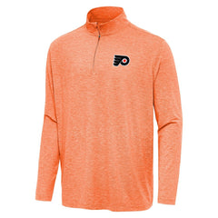 Philadelphia Flyers Antigua Hunk Quarter-Zip Top - Heather Orange Tops