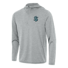 Seattle Kraken Antigua Tidy Quarter-Zip Hoodie - Heather Gray Hoodies