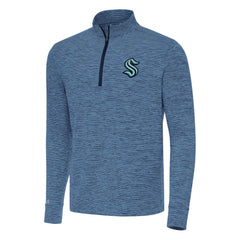 Seattle Kraken Antigua Cause Quarter-Zip Top - Heather Navy Tops