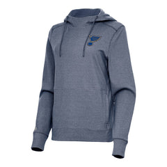 St. Louis Blues Antigua Women's Justice Pullover Hoodie - Heather Navy Hoodies
