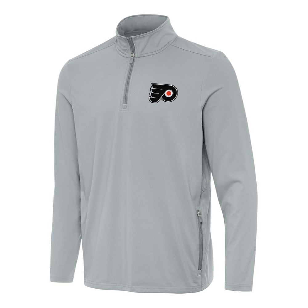 Philadelphia Flyers Antigua Perilous Quarter-Zip Sweatshirt - Gray Sweatshirts