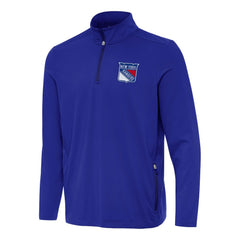 New York Rangers Antigua Perilous Quarter-Zip Sweatshirt - Royal Sweatshirts