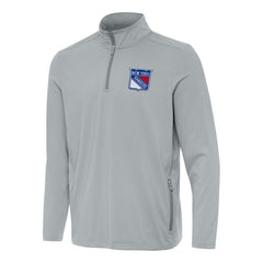 New York Rangers Antigua Perilous Quarter-Zip Sweatshirt - Gray Sweatshirts