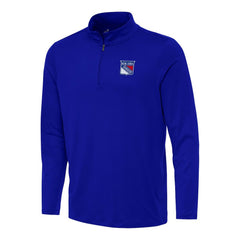 New York Rangers Antigua Reprocess Quarter-Zip Top - Royal Tops
