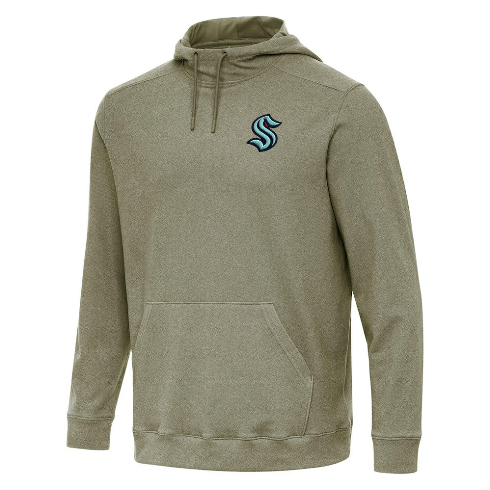 Seattle Kraken Antigua Cloud Pullover Hoodie - Olive Hoodies