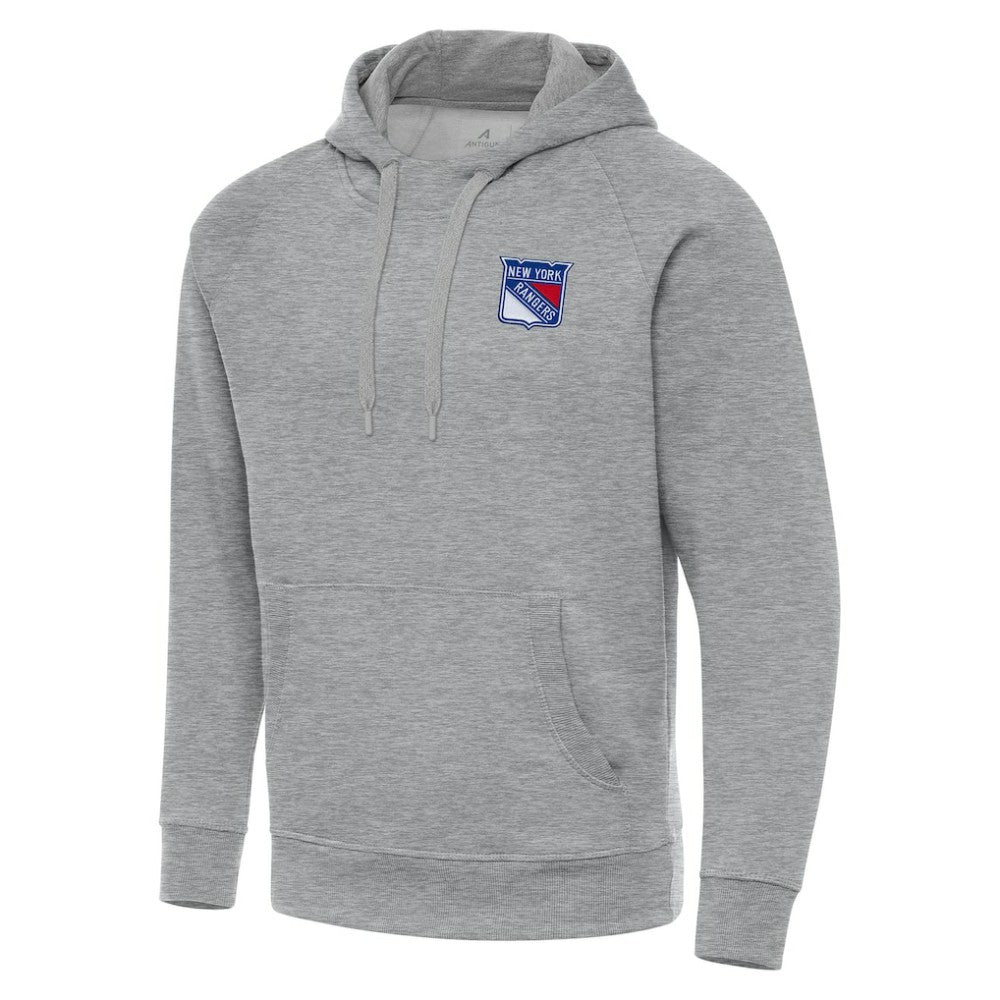 New York Rangers Antigua Big & Tall Victory Pullover Hoodie - Heather Gray Hoodies
