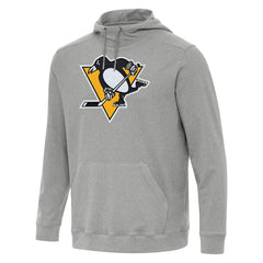Pittsburgh Penguins Antigua Cloud Pullover Hoodie - Heather Gray Hoodies