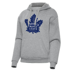 Toronto Maple Leafs Antigua Women's Victory Pullover Hoodie - Heather Gray Hoodies