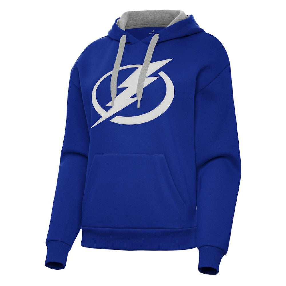 Tampa Bay Lightning Antigua Women's Victory Pullover Hoodie - Blue Hoodies