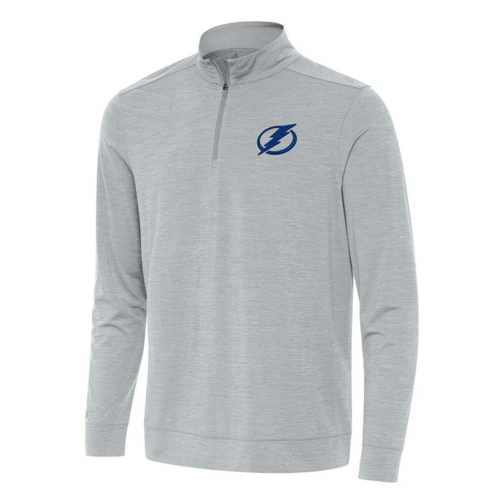 Tampa Bay Lightning Antigua Bright Quarter-Zip Top - Heather Gray Tops
