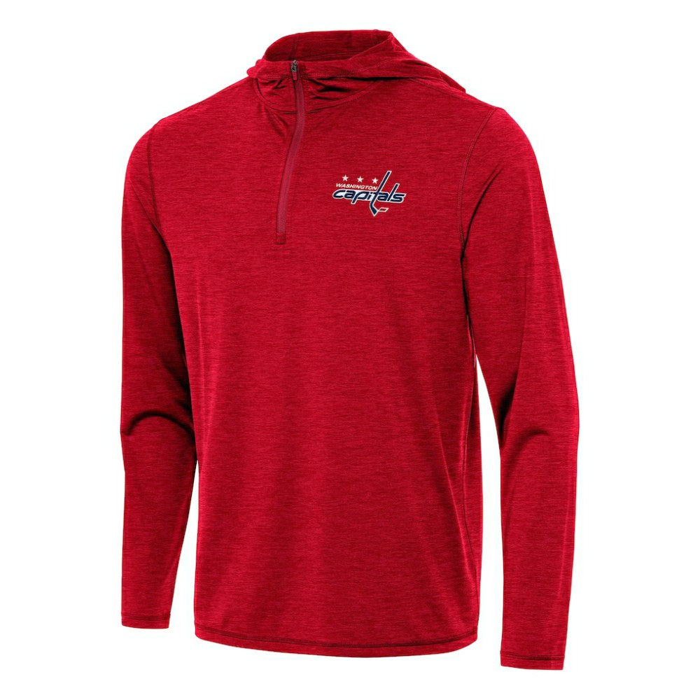 Washington Capitals Antigua Tidy Quarter-Zip Hoodie - Heather Red Hoodies