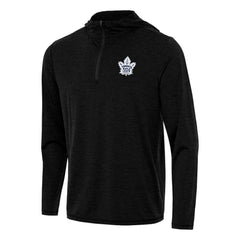 Toronto Maple Leafs Antigua Tidy Quarter-Zip Hoodie - Heather Black Hoodies