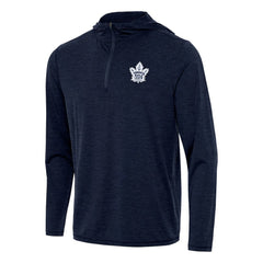 Toronto Maple Leafs Antigua Tidy Quarter-Zip Hoodie - Heather Navy Hoodies
