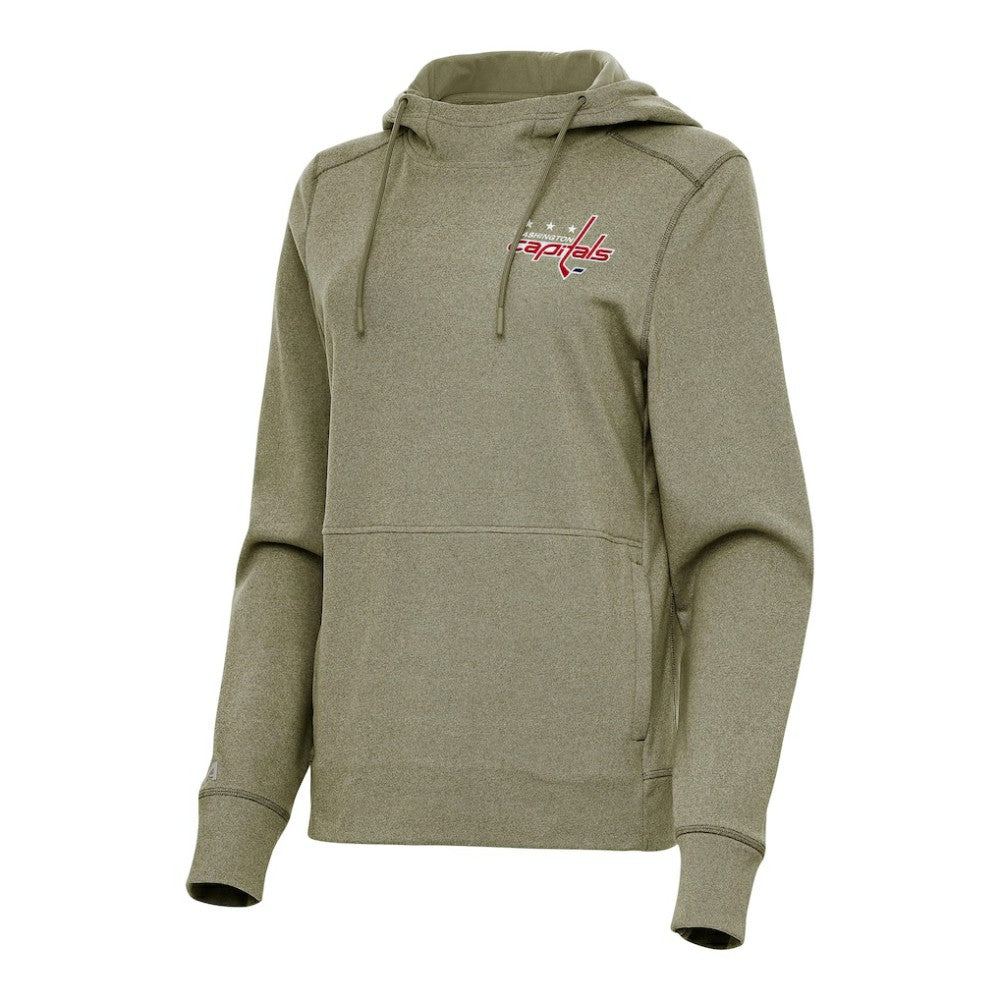 Washington Capitals Antigua Women's Justice Pullover Hoodie - Olive Hoodies