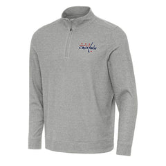 Washington Capitals Antigua Subtle Quarter-Zip Sweatshirt - Heather Gray Sweatshirts