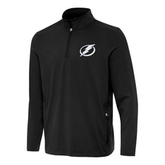 Tampa Bay Lightning Antigua Perilous Quarter-Zip Sweatshirt - Black Sweatshirts
