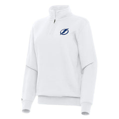 Tampa Bay Lightning Antigua Women's Victory Quarter-Zip Sweatshirt - White Sweatshirts