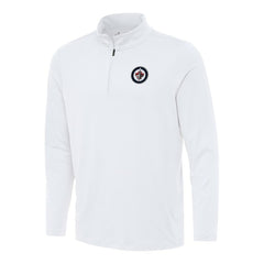 Winnipeg Jets Antigua Reprocess Quarter-Zip Top - White Tops