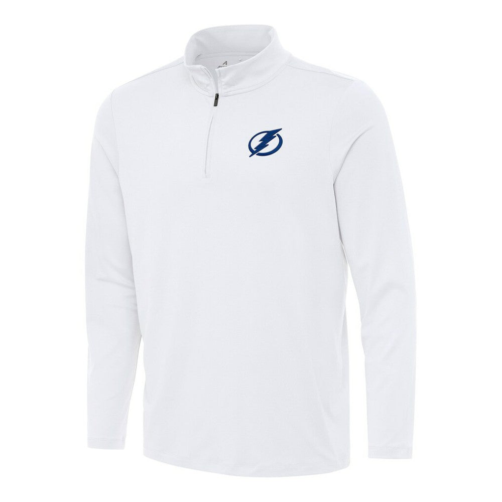 Tampa Bay Lightning Antigua Reprocess Quarter-Zip Top - White Tops