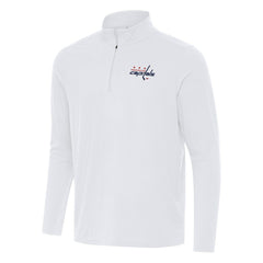 Washington Capitals Antigua Intent Quarter-Zip Top - White Tops