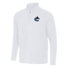 Vancouver Canucks Antigua Intent Quarter-Zip Top - White Tops