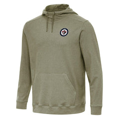 Winnipeg Jets Antigua Cloud Pullover Hoodie - Olive Hoodies