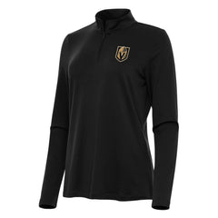 Vegas Golden Knights Antigua Women's Reprocess Quarter-Zip Top - Black Tops