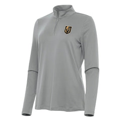 Vegas Golden Knights Antigua Women's Reprocess Quarter-Zip Top - Gray Tops