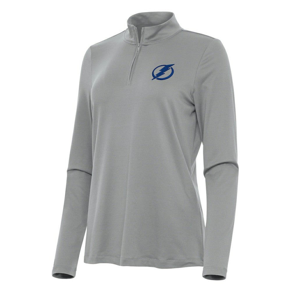Tampa Bay Lightning Antigua Women's Reprocess Quarter-Zip Top - Gray Tops
