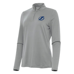 Tampa Bay Lightning Antigua Women's Reprocess Quarter-Zip Top - Gray Tops