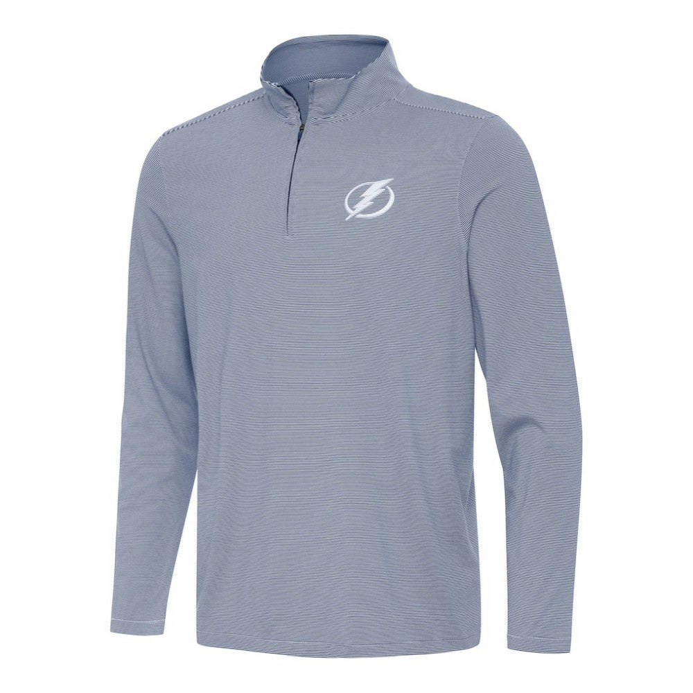 Tampa Bay Lightning Antigua Twine Quarter-Zip Top - Navy Tops