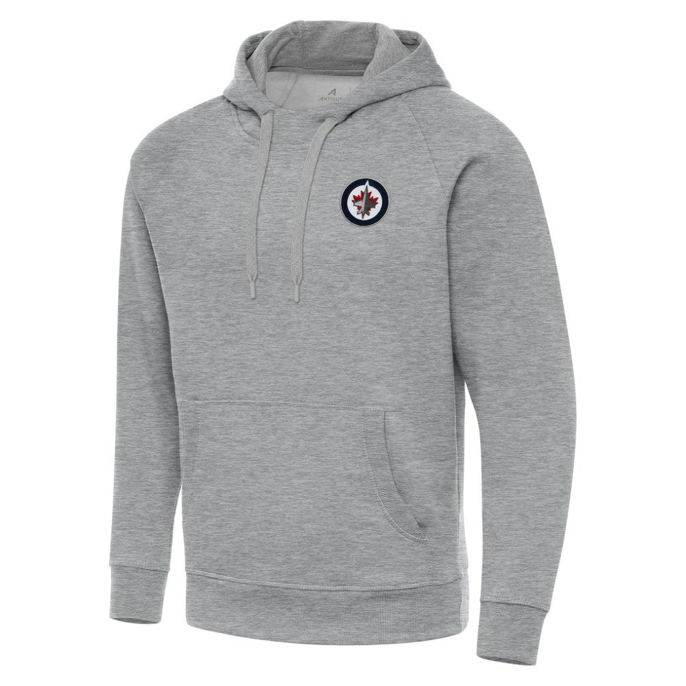 Winnipeg Jets Antigua Big & Tall Victory Pullover Hoodie - Heather Gray Hoodies