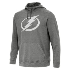 Tampa Bay Lightning Antigua Cloud Pullover Hoodie - Heather Black Hoodies