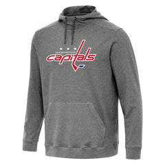 Washington Capitals Antigua Cloud Pullover Hoodie - Heather Black Hoodies