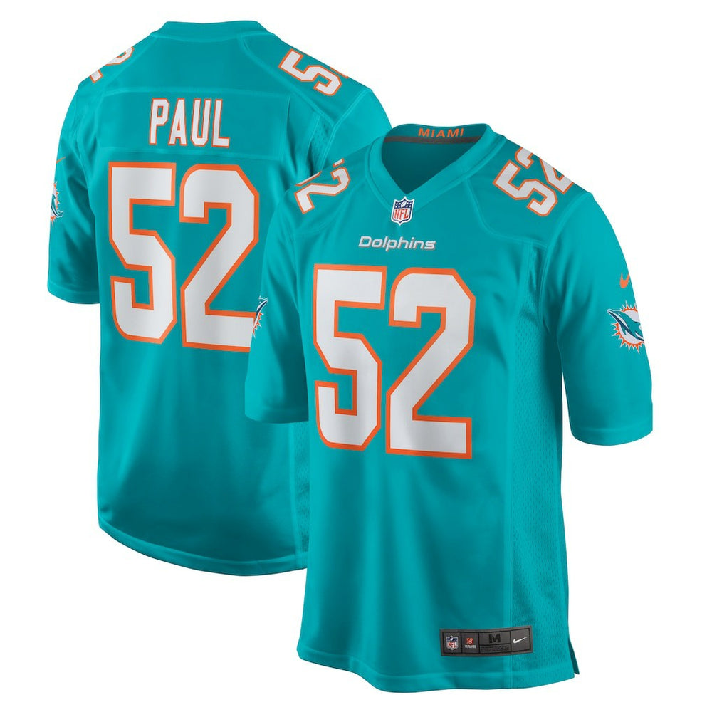 Patrick Paul Miami Dolphins Game Jersey - Aqua cheap