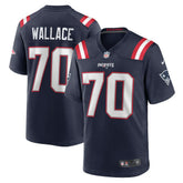 Caedan Wallace New England Patriots Game Jersey - Navy sale