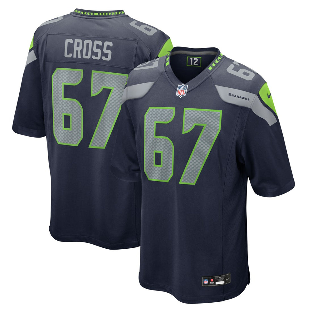 Charles Cross Seattle Seahawks Game Jersey - College Navy online