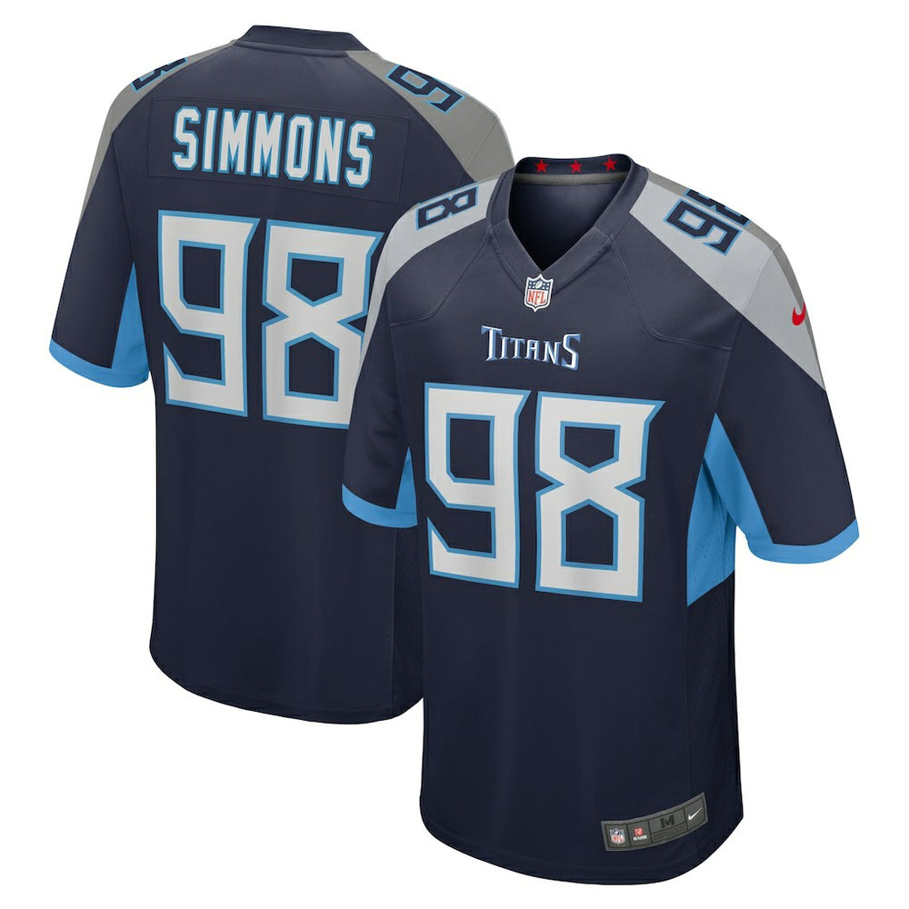 Jeffery Simmons Tennessee Titans Game Jersey - Navy online