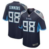 Jeffery Simmons Tennessee Titans Game Jersey - Navy online