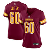 Michael Deiter Washington Commanders Women's Team Game Jersey - Burgundy on sale
