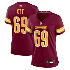 Tyler Ott Washington Commanders Women's Team Game Jersey - Burgundy on sale