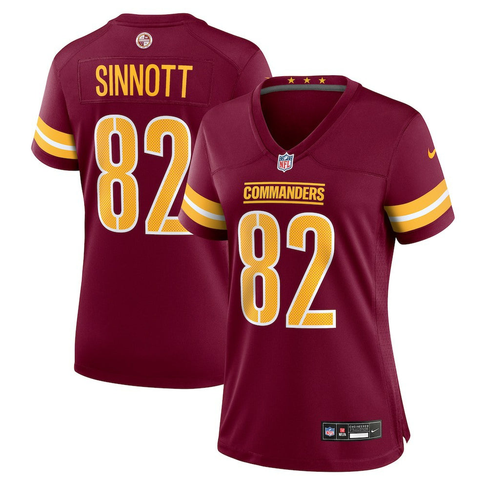 Ben Sinnott Washington Commanders Women's Team Game Jersey - Burgundy sale