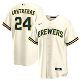 William Contreras Milwaukee Brewers Home Replica Jersey Cream