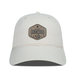 Ottawa Senators Men's Levelwear Faux Leather Patch Unstructured Adjustable Hat - Cream Hats