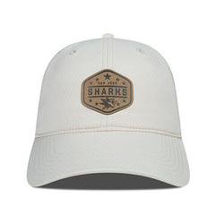San Jose Sharks Men's Levelwear Faux Leather Patch Unstructured Adjustable Hat - Cream Hats