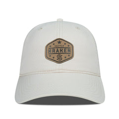 Seattle Kraken Men's Levelwear Faux Leather Patch Unstructured Adjustable Hat - Cream Hats