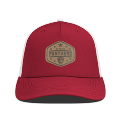 Florida Panthers Men's Levelwear Faux Leather Patch Structured Adjustable Hat - Red Hats