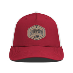 Carolina Hurricanes Men's Levelwear Faux Leather Patch Structured Adjustable Hat - Red Hats