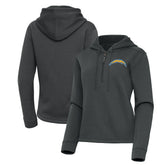 Los Angeles Chargers Antigua Women's Contemporary Quarter-Zip Hoodie - Pewter sale